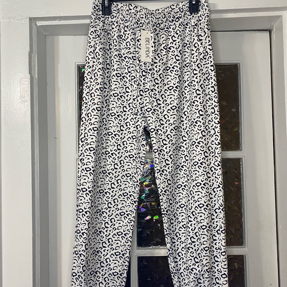 Size large animal print joggers